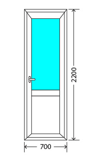 Балконный блок: дверь KBE Эталон 58 Смоленск