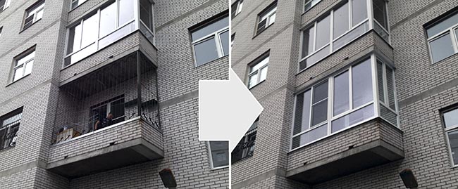 Остекление открытого балкона в Смоленск Смоленск