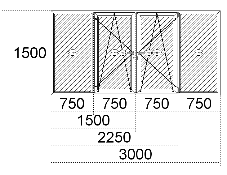 Стандартные окна ПВХ: размеры - высота и ширина Смоленск